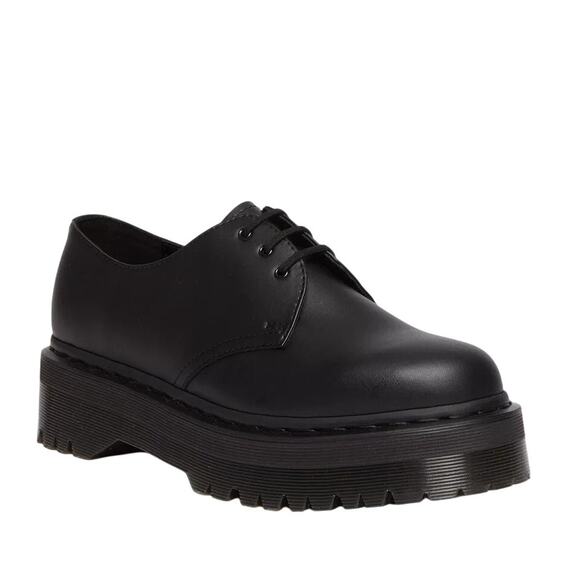 New! Dr. Martens Vegan 1461 Mono Felix Platforms in Black - Size 6 - Picture 1 of 10